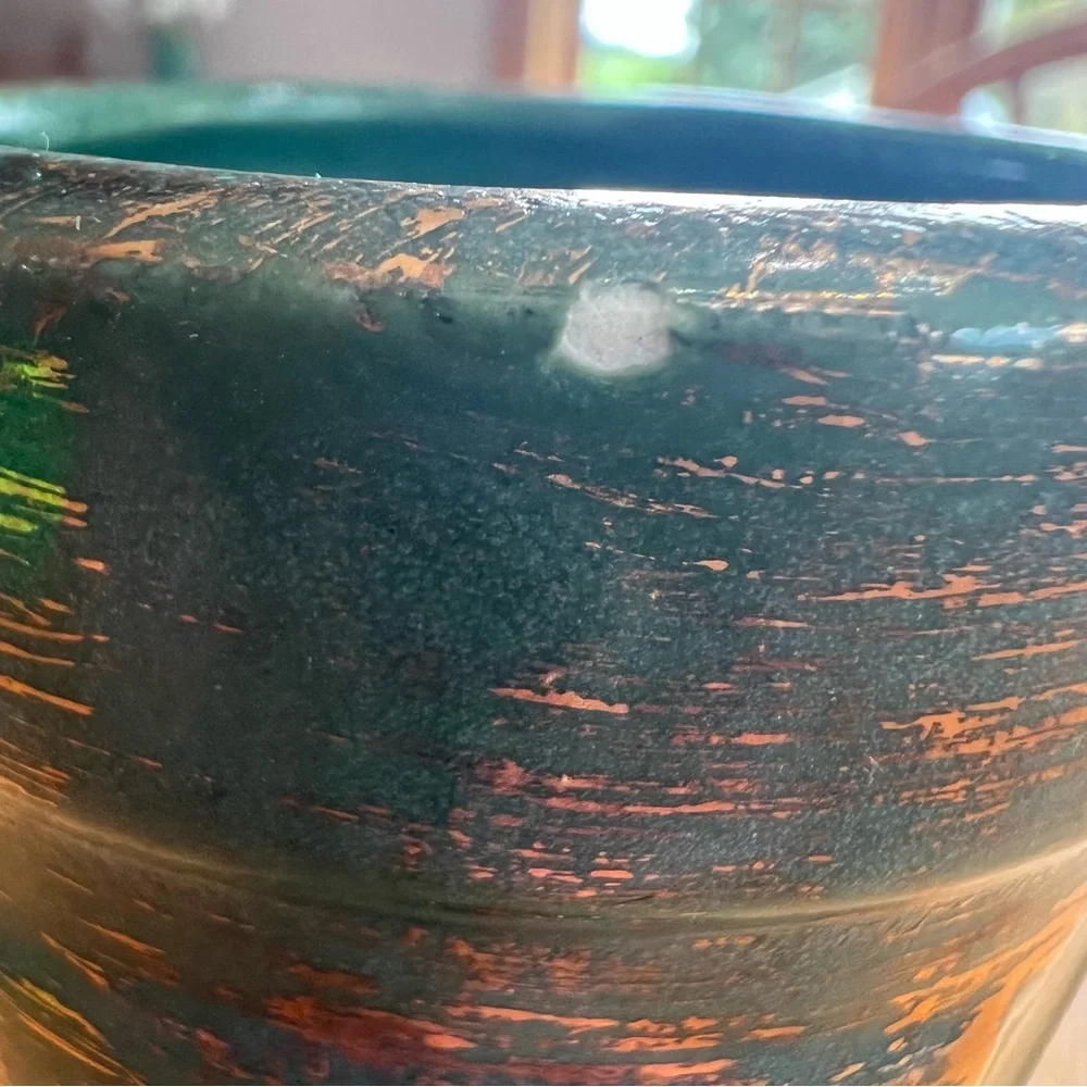 Vintage Savoy Pottery Hand Decorated Vase with Gold Highlights